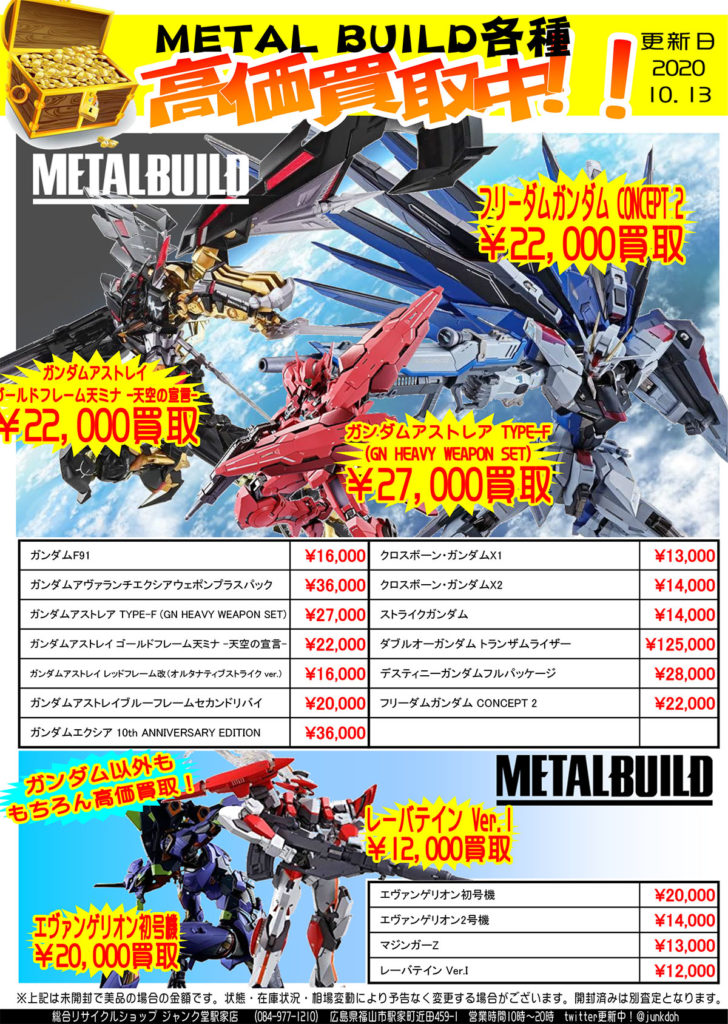 METAL BUILD メタルビルド高価買取表